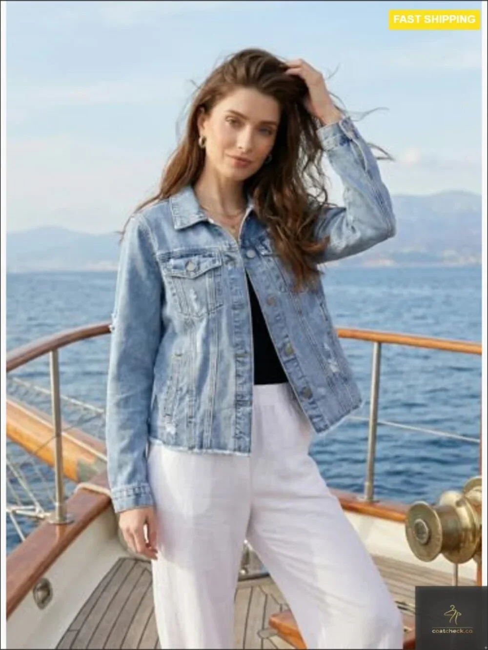 Oversized Boyfriend Denim Jacket Cropped Classic Chic Y2K Retro Casual Wear